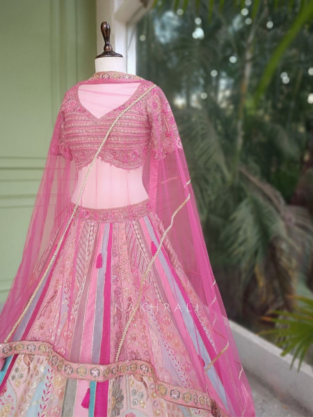 Kivara Multicolor Lehenga Set with Sequin and Embroidery Work