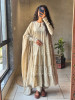 Mireya Beige Cotton Anarkali Suit Set with Printed Design