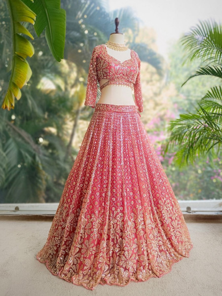 Rivanya Gajari Embroidered Lehenga Set