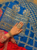 Zuleika Blue Chanderi-Silk Blend Dress Material