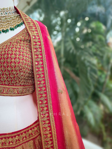 Regalia Red Banarasi Bridal Lehenga