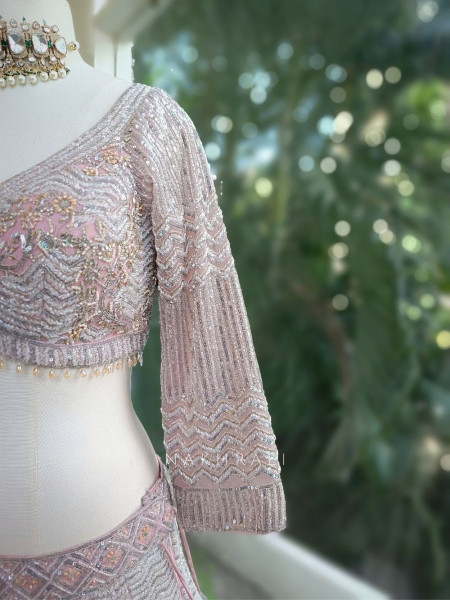 Euphoria Pink Lehenga with Sequin & Cut Dana Work