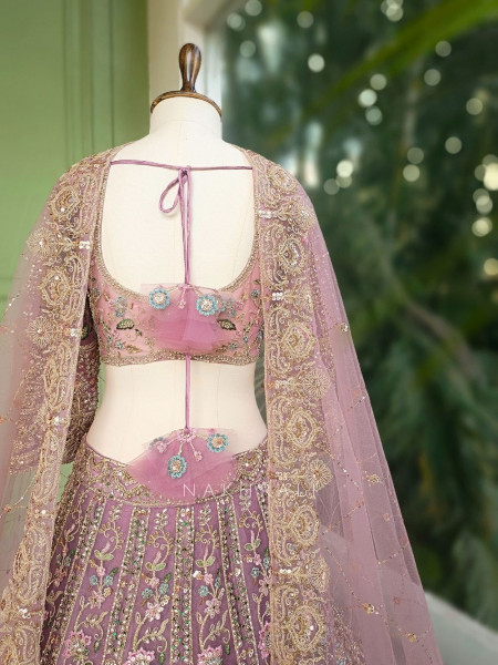 Sylvara Pink Embroidered Lehenga Set