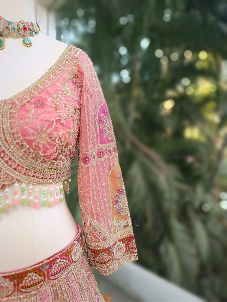 Rivanya Pink Lehenga Set with Heavy Embroidery
