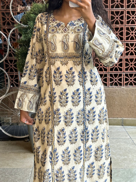 Buti Off White Cotton Kurta