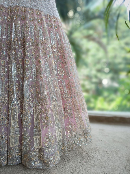 Euphoria Pink Lehenga with Sequin & Cut Dana Work