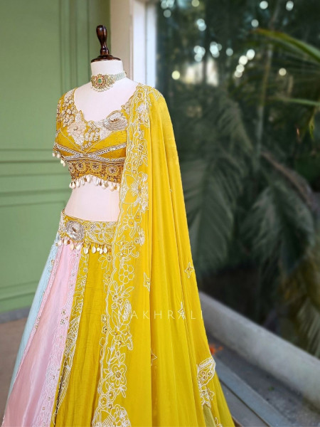 Utsaah Floral Multicolor Lehenga Set