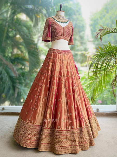 Regalia Red Banarasi Bridal Lehenga