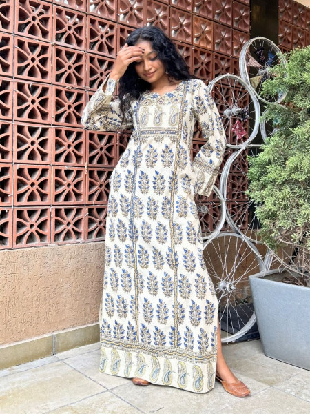 Buti Off White Cotton Kurta