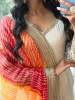 Malhar Oeange Anarkali and Sunrise Bandhani Set