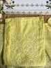 Ishira Yellow Embroidered Cotton Dress Material Set