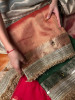 Begum-e-Aftab Gajari Tissue Organza Silk Saree