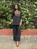 Kriti Black Cotton Co-ord Set