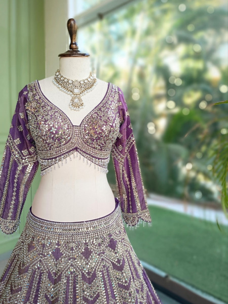 Aks-e-Violet Purple Lehenga