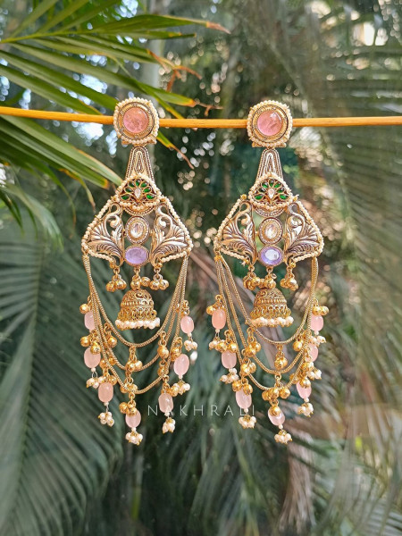 Eternal Grace Pink Dangler Earrings