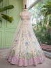 Ishvika Off-white Slub Silk &amp; Tulle Carnival Lehenga Set