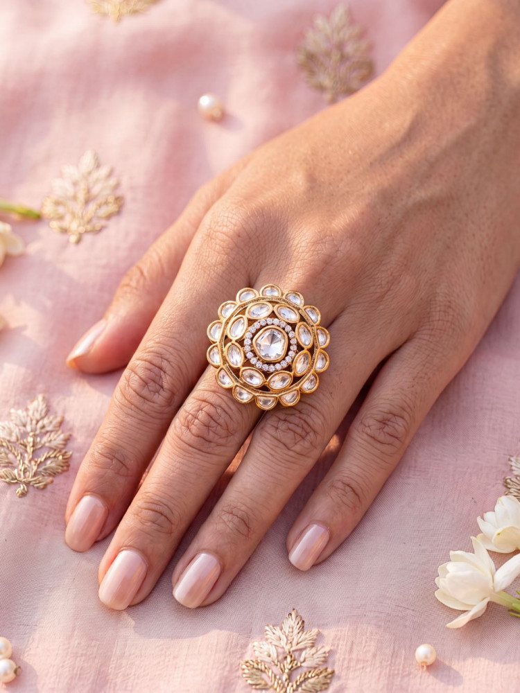 Image of Arina White Statement Ring