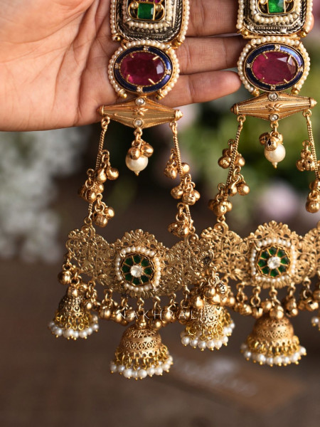 Briona Kashmiri Heritage Long Earrings