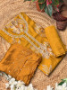 Moonlit Yellow Printed Suit Set with Sequin Dupatta