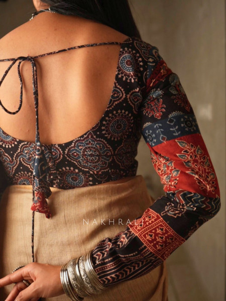 Atrangi Black Cotton Blouse