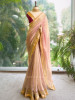 Nazakat 2.0 Peach Tissue Silk Sarees