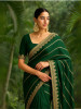 Damini Green Chanderi Silk Saree with Brocade Work
