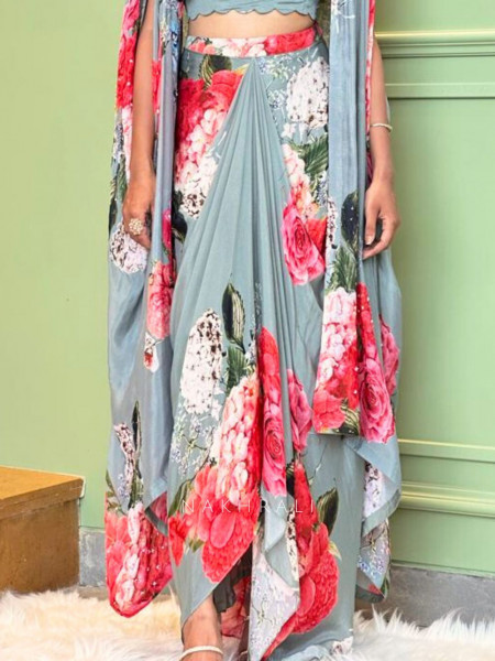 Shravani cape set with Skirt