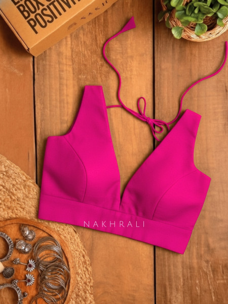 Parineeta – Pink Cotton Tie-Back Blouse