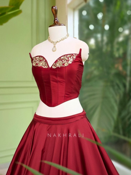 Ruby Enchant Corset Lehenga