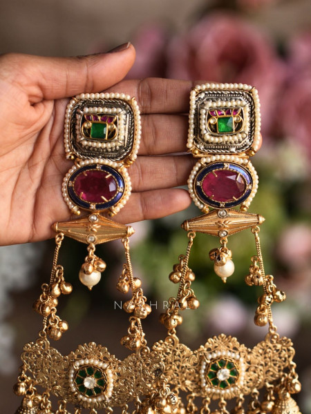 Briona Kashmiri Heritage Long Earrings
