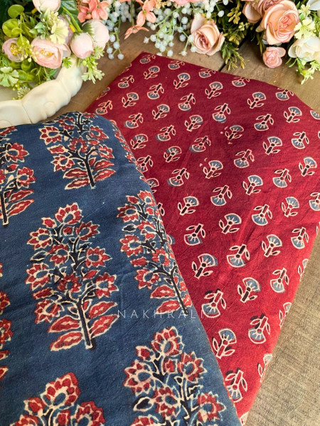 Mehrun Block Printed Cotton Angrakha Anarkali Dress