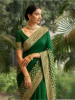 Green silk Saree with zari work
