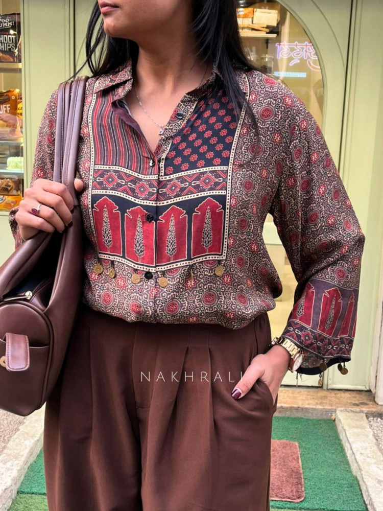 Image of Tattva Art Modal Printed Shirt