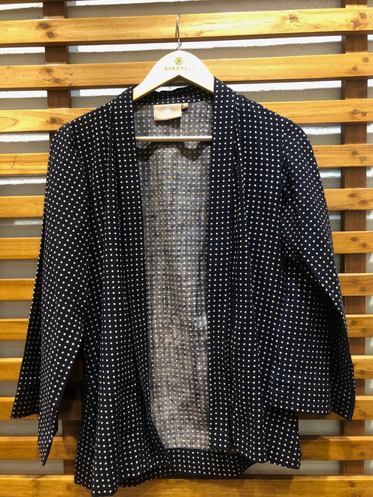 Image of Flamingo Black Printed Cotton Jacket