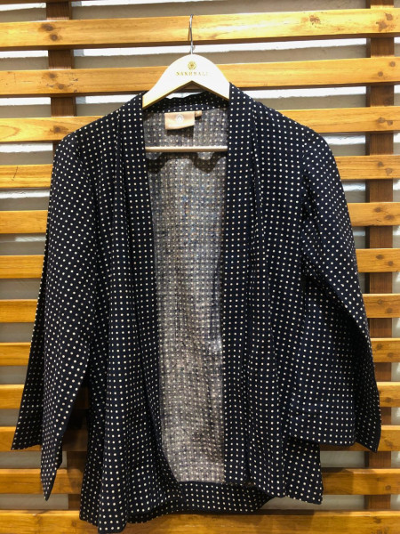 Flamingo Black Printed Cotton Jacket