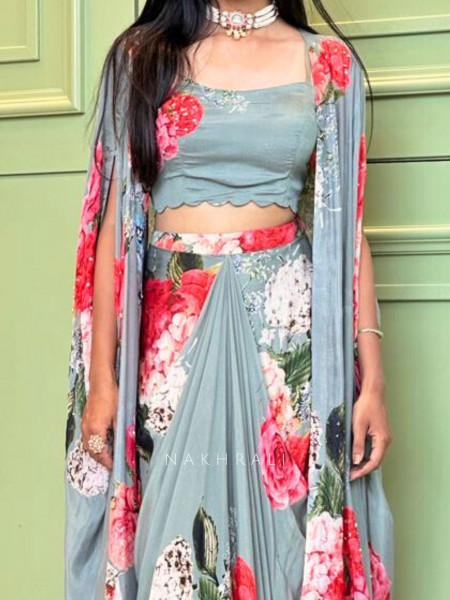 Shravani cape set with Skirt