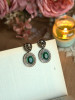 Regalia Green Oval Stone Stud Earrings