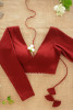 Gajgamini Maroon solid Blouse Collection