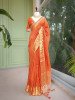 Rangika Orange Saree with Statement Blouse