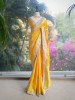 Yellow Heritage Zari Border Woven Saree