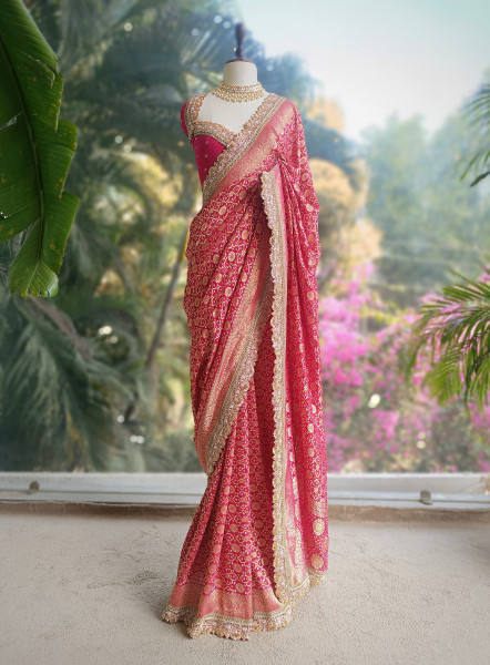 Rangini Red border Weave Saree