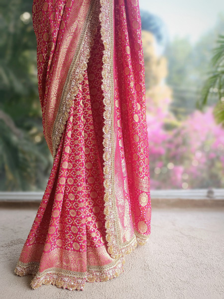 Rangini Red border Weave Saree