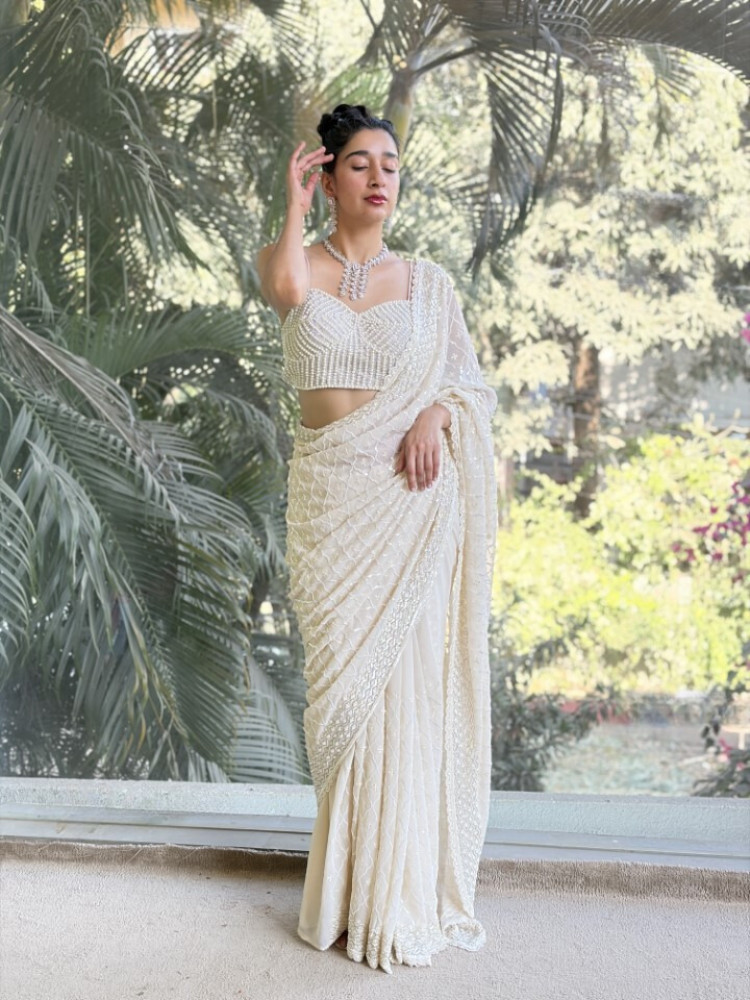 Image of Classic Cream Saree