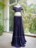 Mulberry Mirage Purple Crop Top Skirt Set with Sequin, Cut Dana &amp; Beads Work