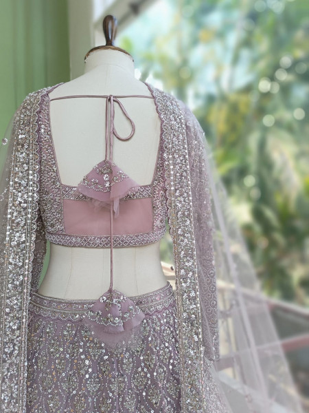 Dirgika Purple Lehenga Set with Embroidery and Sequin Work