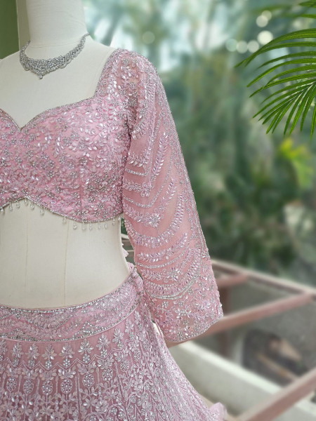Roop-shrangaar  Pink Lehenga Set with Heavy Embroidery