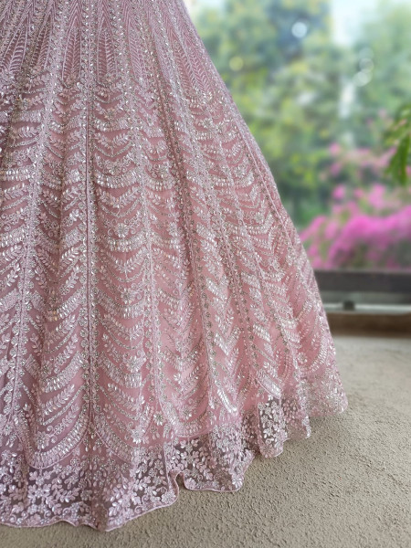 Roop-shrangaar  Pink Lehenga Set with Heavy Embroidery