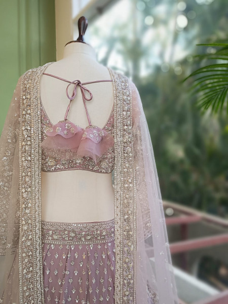 Neerja Purple Lehenga Set with Cut Dana & Sequin Work