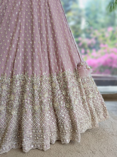 Neerja Purple Lehenga Set with Cut Dana & Sequin Work
