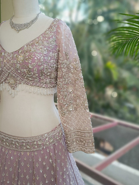 Neerja Purple Lehenga Set with Cut Dana & Sequin Work